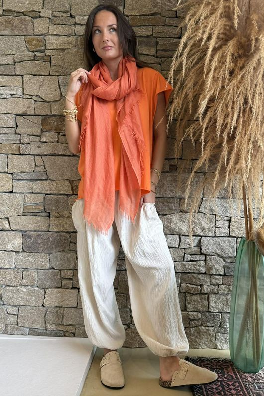 Classic Cotton Cap Sleeve Tee Aperol