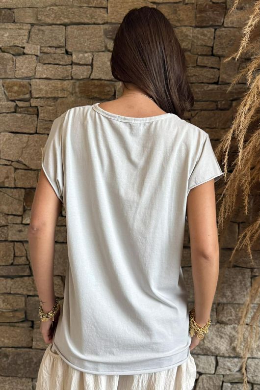Classic Cotton Cap Sleeve Tee Dove