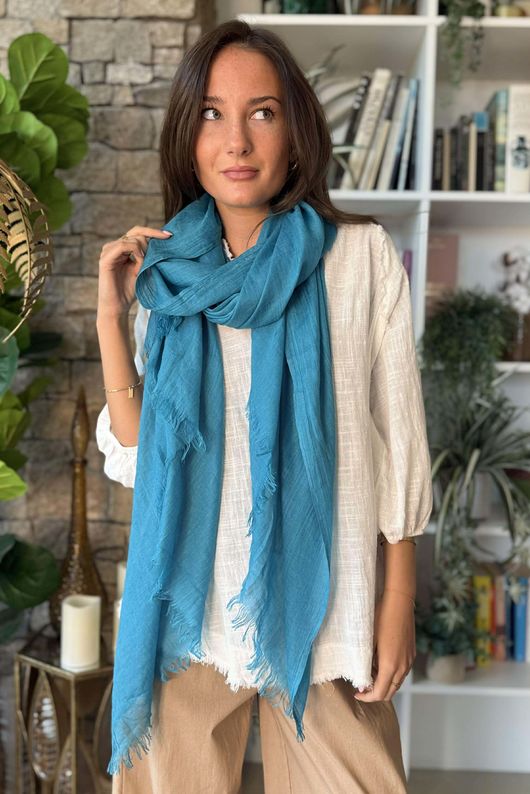 Classic Portobello Scarf Aegean Turquoise 