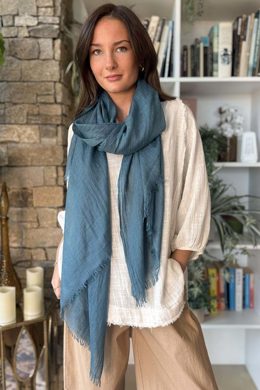 Classic Portobello Scarf Ocean Teal 
