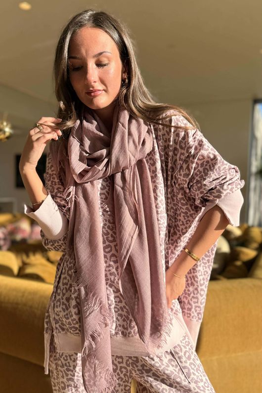 Classic Portobello Scarf Plum /20=