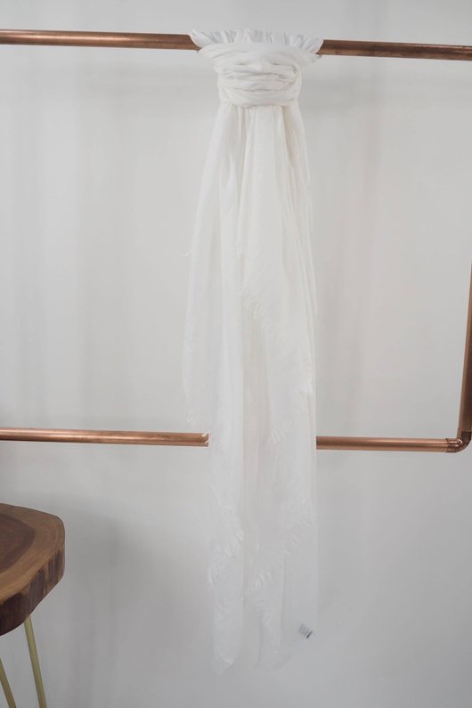 Classic Portobello Scarf White **