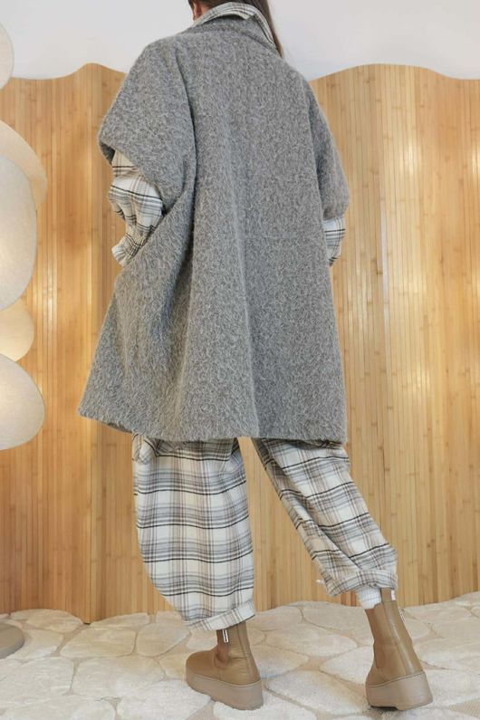 Claudia Cap Sleeve Coat Mocha  /12=