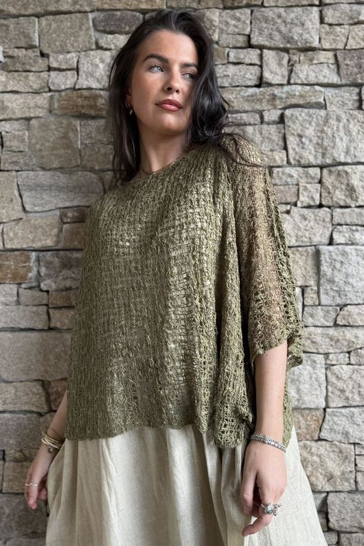 Cloud Loose Box Knit Moss /9=