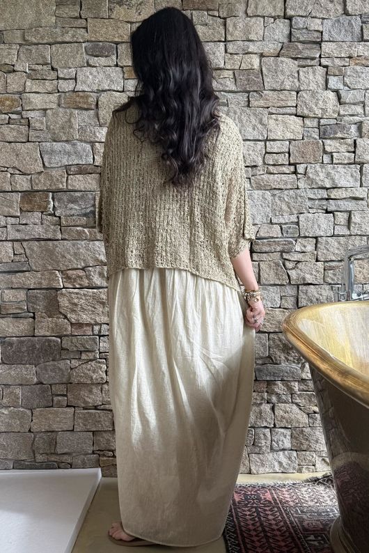 Cloud Loose Box Knit Taupe /14=