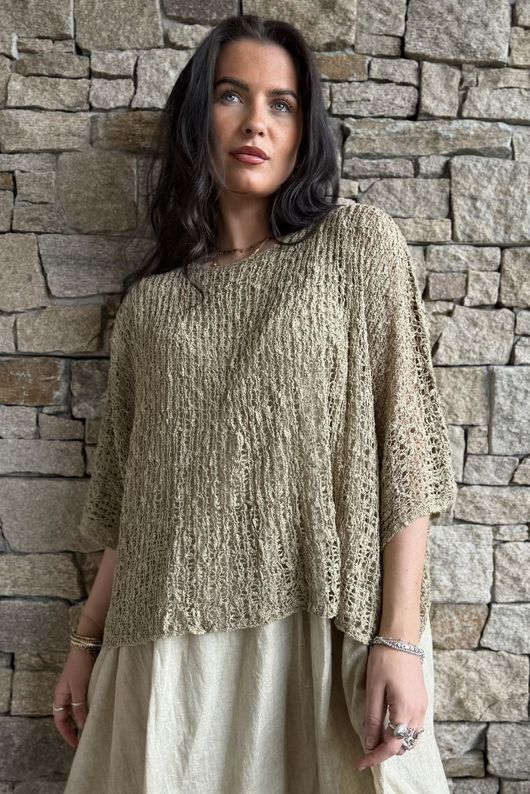 Cloud Loose Box Knit Taupe /14=