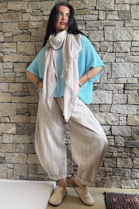 Conrad Box Cotton Knit Aqua /22=