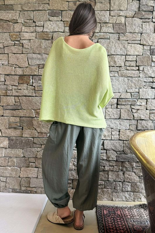 Conrad Boxy Cotton Knit Apple