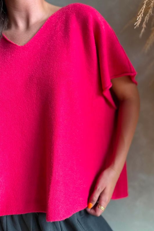 Conrad Cap Sleeve Tank Carmine