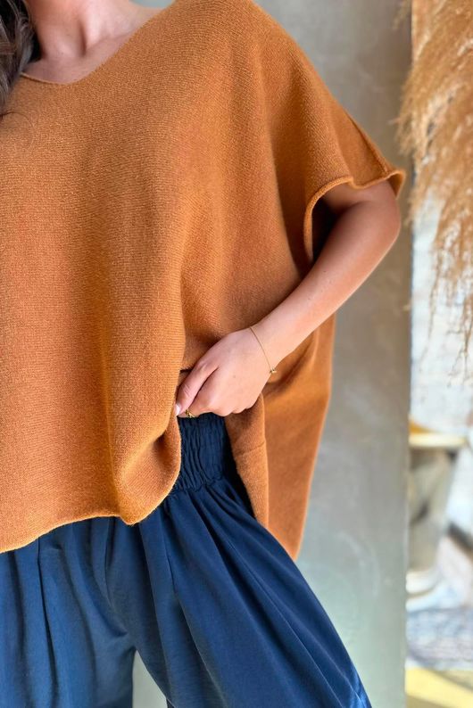 Conrad Cap Sleeve Tank Classic Tan