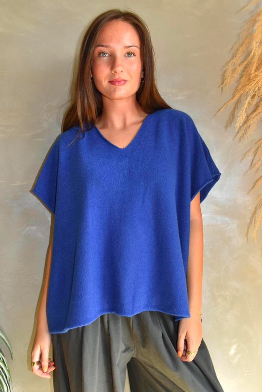 Conrad Cap Sleeve Tank Cobalt