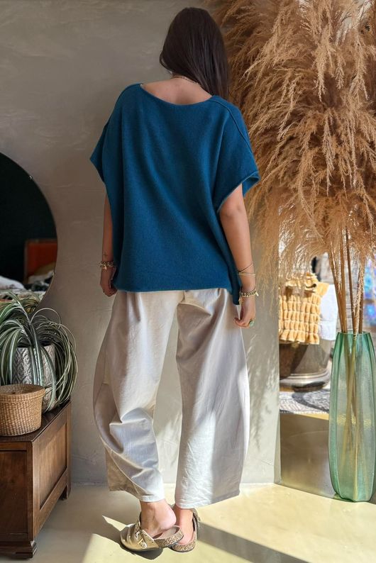 Conrad Cap Sleeve Tank Dark Teal