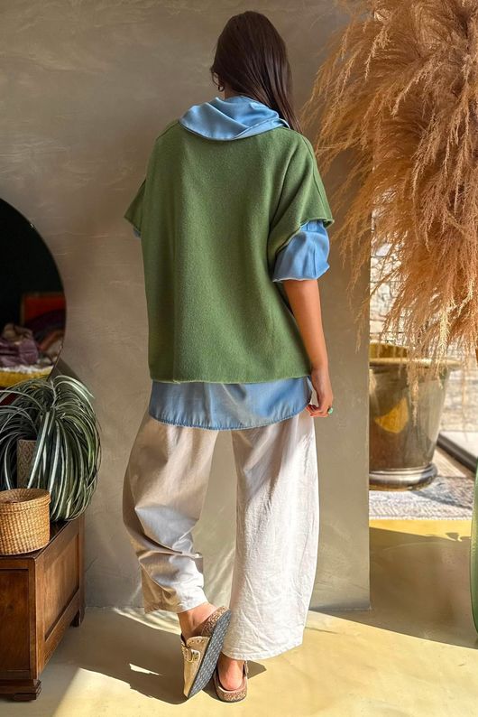 Conrad Cap Sleeve Tank Herb