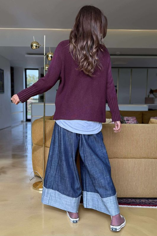 Conrad Classic Turtle Neck Knit Aubergine /15=