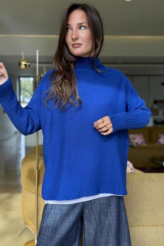 Conrad Classic Turtle Neck Knit Lapis