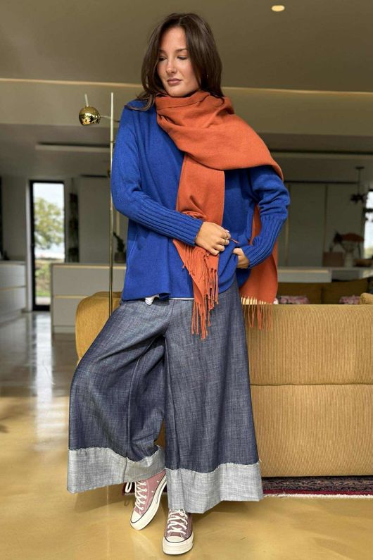 Conrad Classic Turtle Neck Knit Lapis