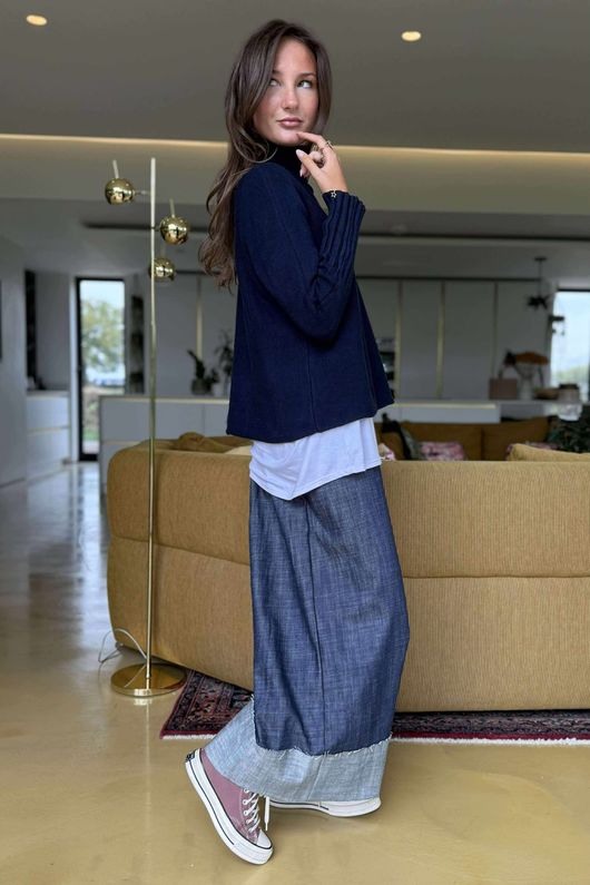 Conrad Classic Turtle Neck Knit Navy /15=