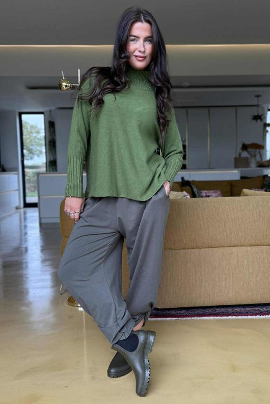 Conrad Classic Turtle Neck Knit Olive /15=