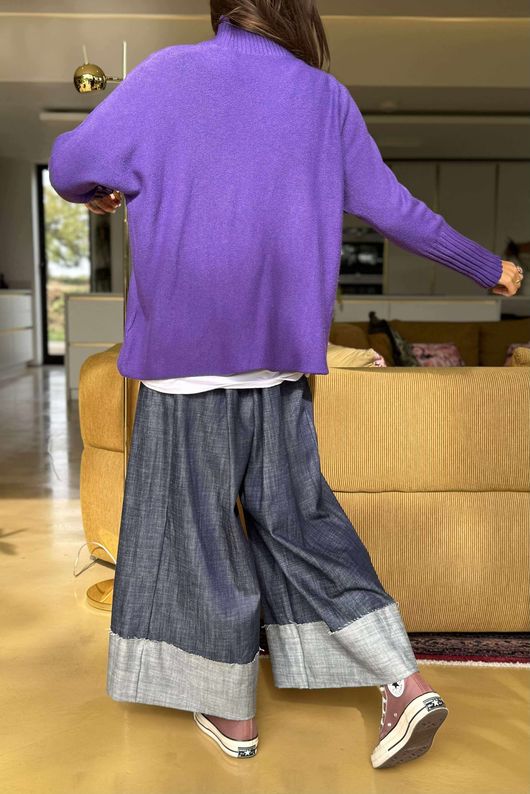 Conrad Classic Turtle Neck Knit Purple Rain /15=