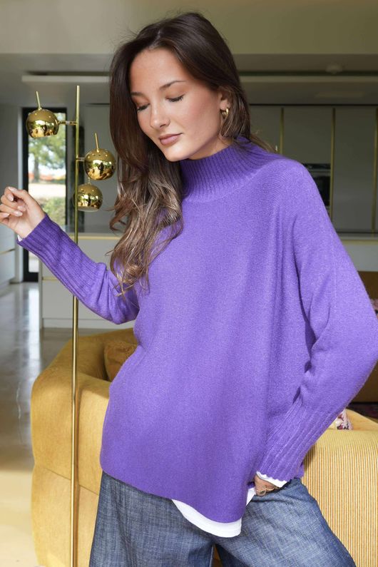 Conrad Classic Turtle Neck Knit Purple Rain /15=