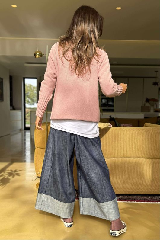 Conrad Classic Turtle Neck Knit Rose Marl /15=