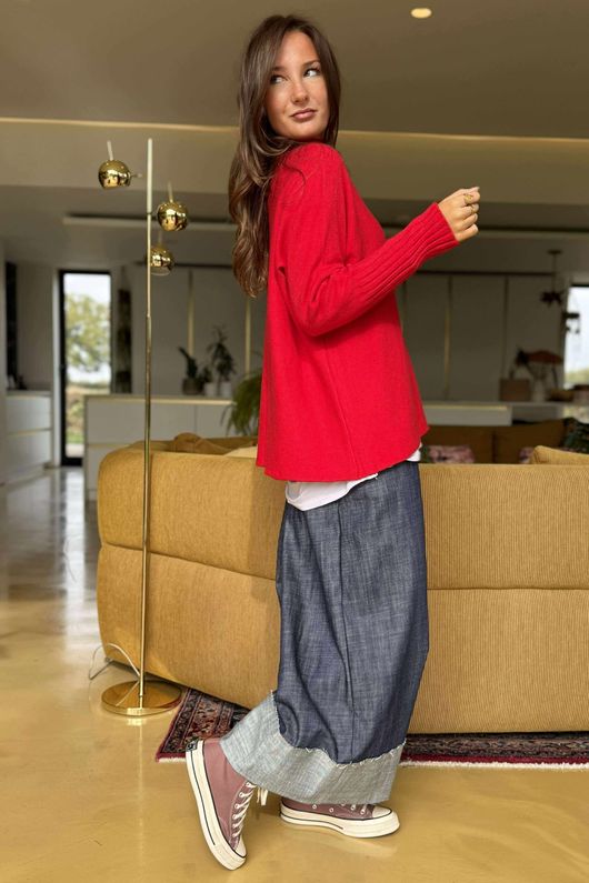 Conrad Classic Turtle Neck Knit Rouge /15=