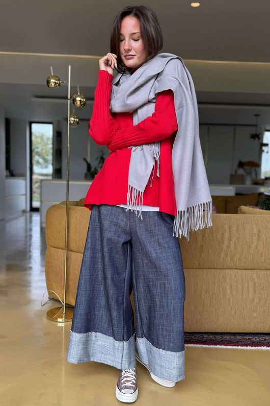 Conrad Classic Turtle Neck Knit Rouge /15=