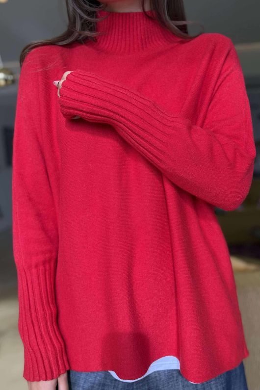 Conrad Classic Turtle Neck Knit Rouge /15=