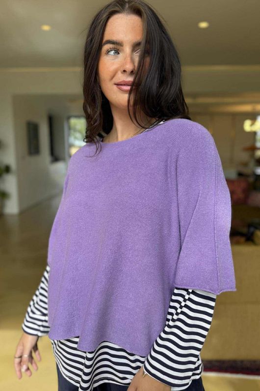 Conrad Layer Knit Amethyst