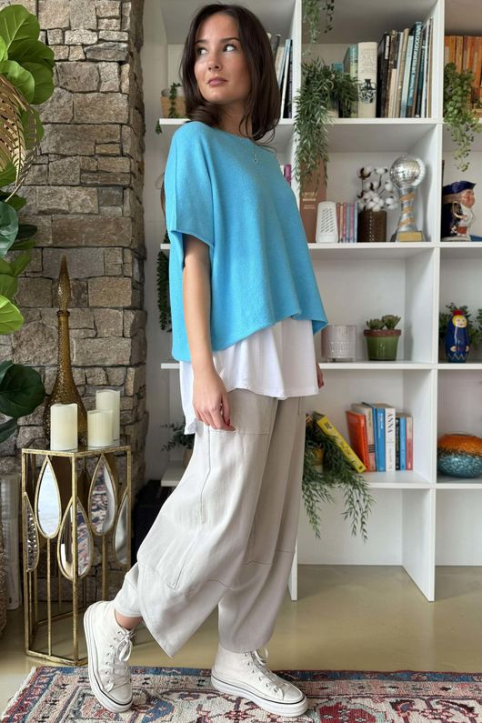 Conrad Layer Knit Capri Blue 