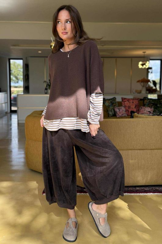 Conrad Layer Knit Chocolate