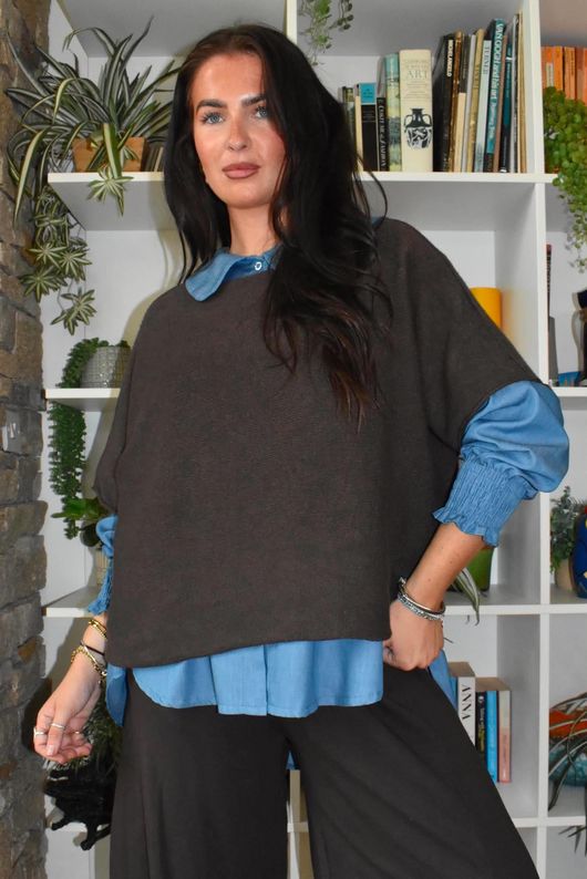 Conrad Layer Knit Chocolate 