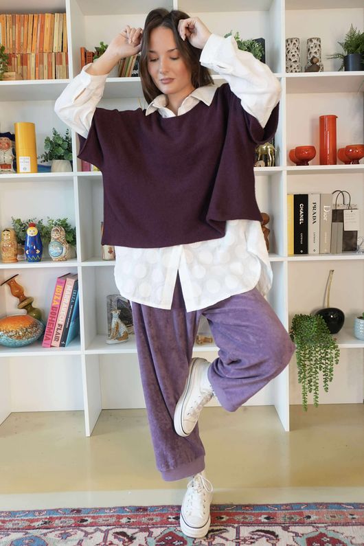 Conrad Layer Knit Damson