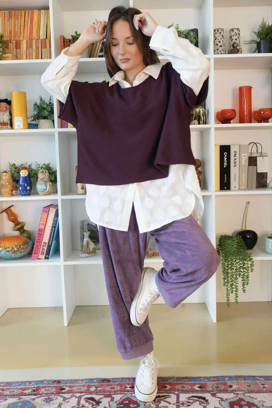 Conrad Layer Knit Damson