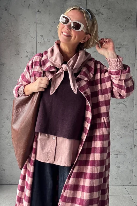 Conrad Layer Knit Deep Aubergine