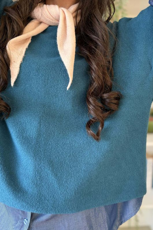 Conrad Layer Knit Deep Teal 