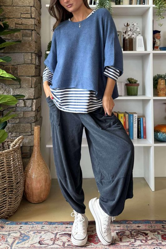 Conrad Layer Knit Denim Marl