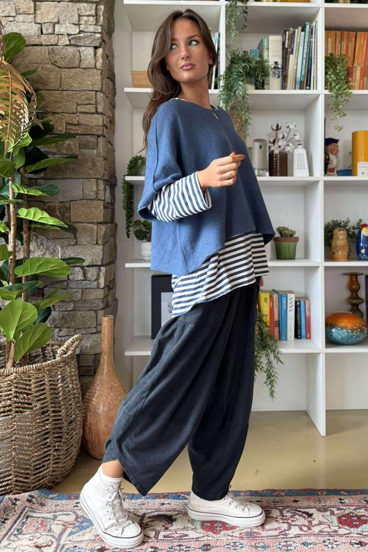 Conrad Layer Knit Denim Marl
