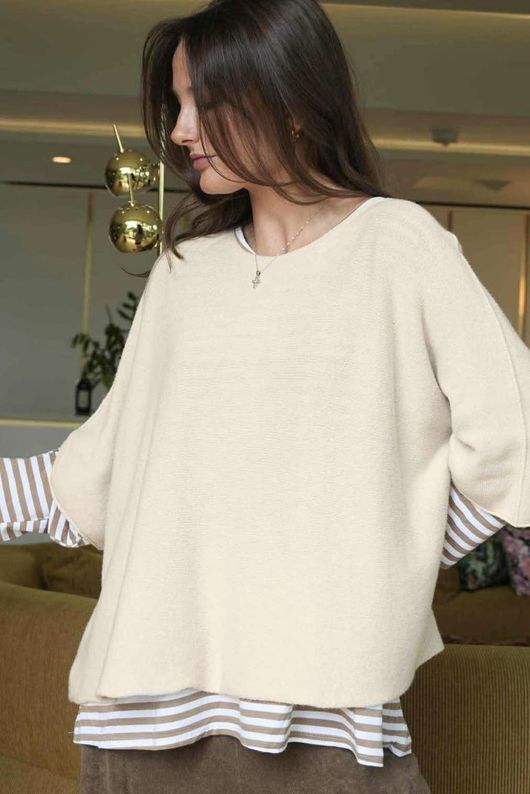 Conrad Layer Knit Ecru /10 =