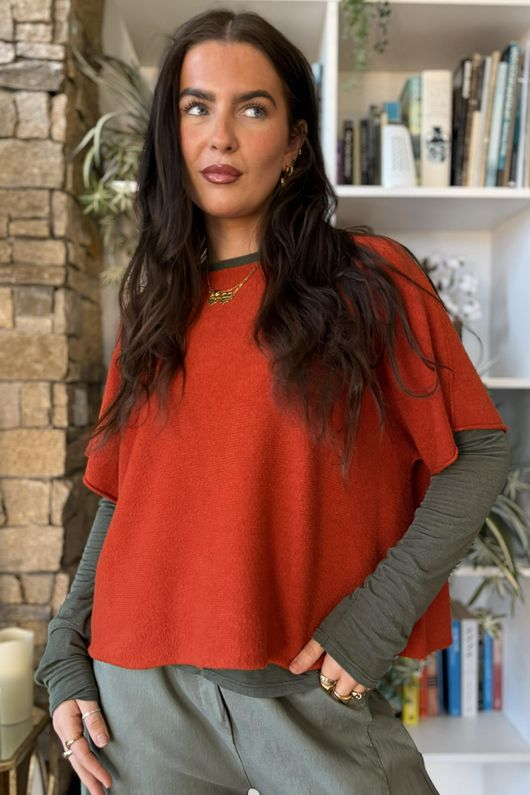 Conrad Layer Knit Ginger 