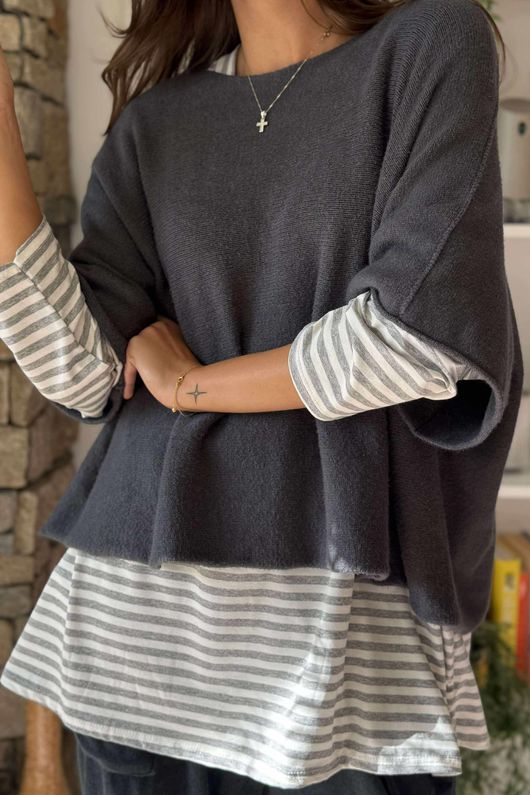 Conrad Layer Knit Graphite