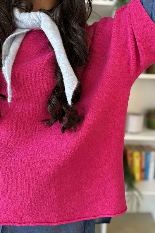 Conrad Layer Knit Hot Pink 