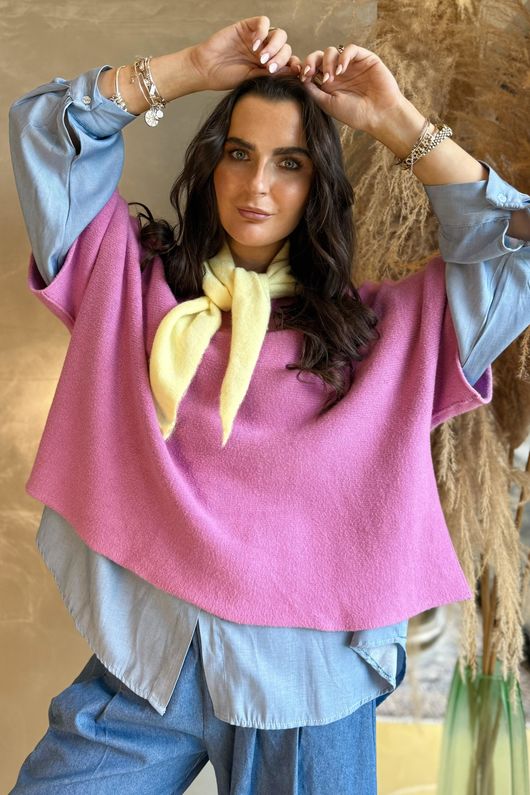 Conrad Layer Knit Indian Pink - /7=