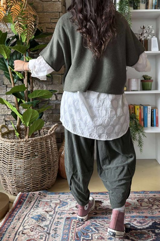 Conrad Layer Knit Khaki