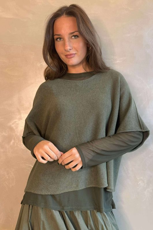 Conrad Layer Knit Khaki 