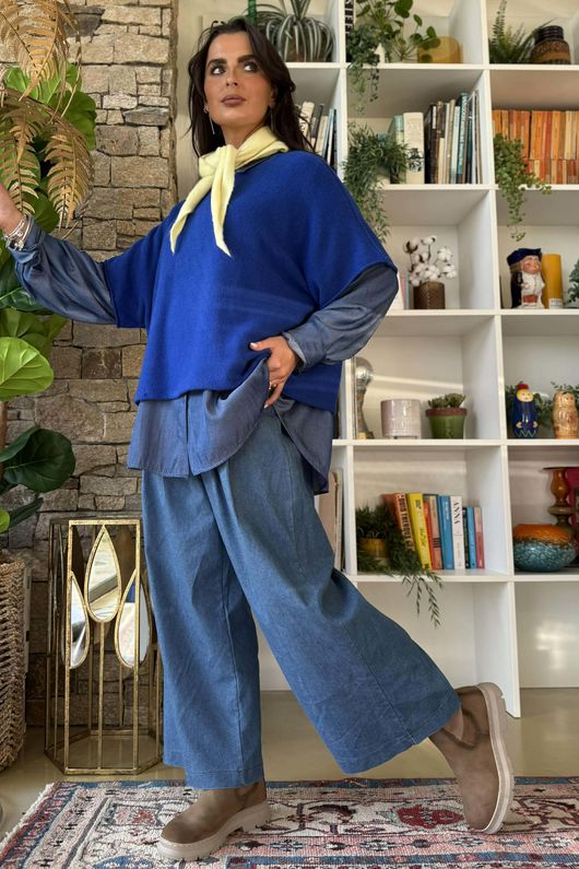 Conrad Layer Knit Lapis 