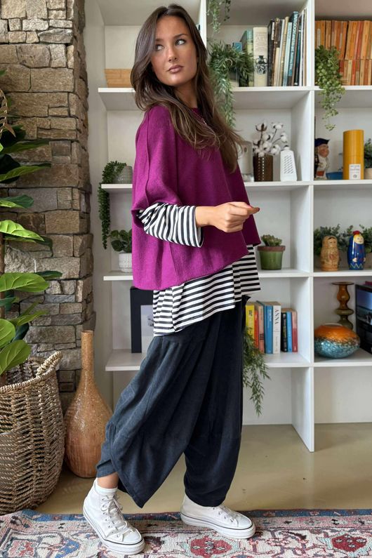 Conrad Layer Knit Magenta
