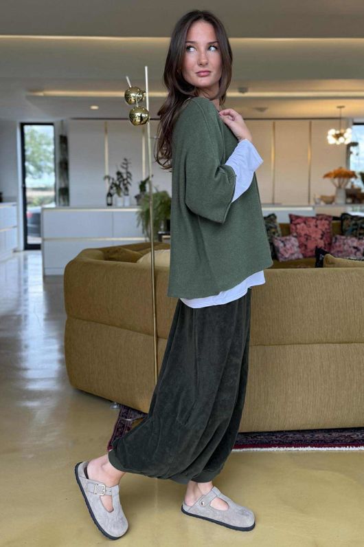 Conrad Layer Knit Moss