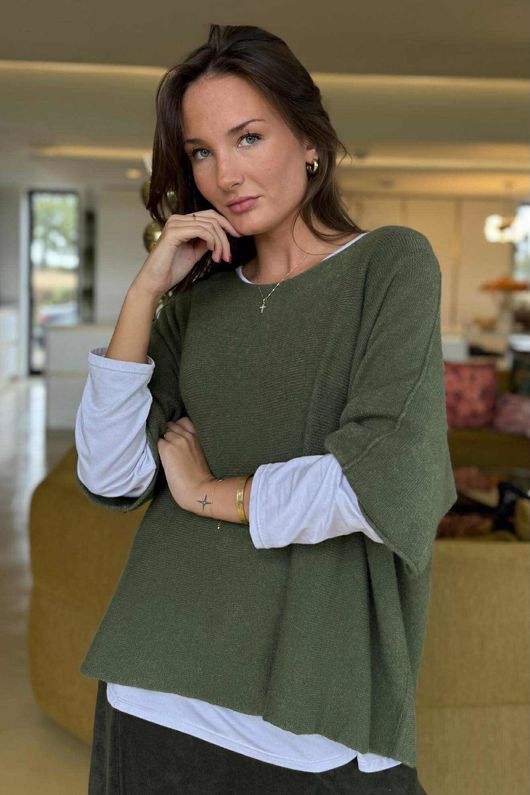 Conrad Layer Knit Moss