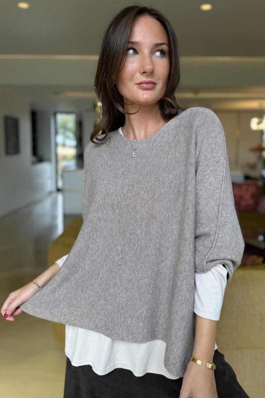 Conrad Layer Knit Oatmeal Marl